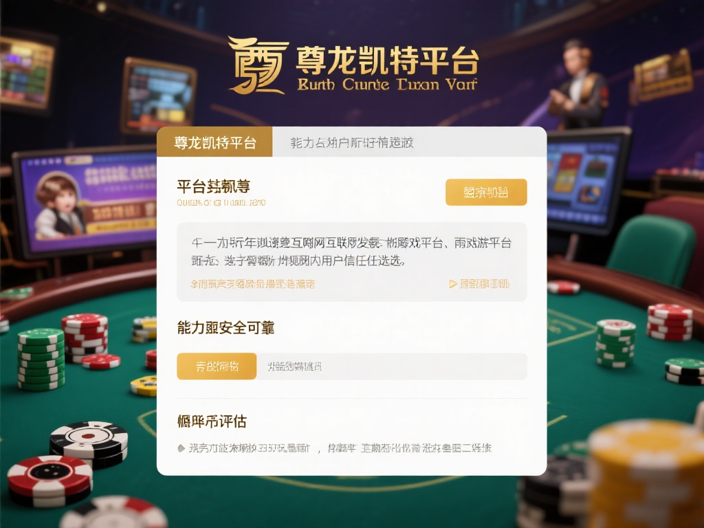 全面评估尊龙凯时平台:安全性与信赖度解析 近年来,随着互联网的迅猛发展,网络游戏平台如雨后春